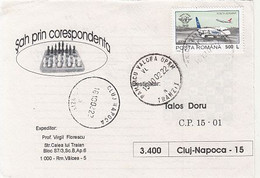 CORRESPONDENCE CHEES SPECIAL POSTCARD, PLANE STAMP, 2002, ROMANIA - Brieven En Documenten