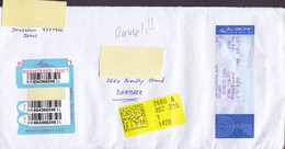 Israel Registered Einschreiben Label ATM / FRAMA Label JERUSALEM 2021 Cover Brief BRØNDBY STRAND Denmark - Cartas & Documentos