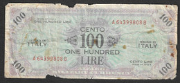 Italia - Banconota Circolata Da 100 Lire "AM Lire" P-M21b - 1943 #17 - 2. WK - Alliierte Besatzung