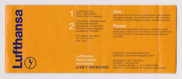 Germany German LUFTHANSA Airline Carrier Passenger Ticket 1997 Used (49182) - Europa