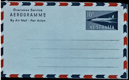 Australia 1965 Jet 10d Oversease Service Mint Aerogramme - Aerogrammi