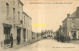 79 Moncoutant, Le Quartier De La Gare, Hotel Charrier, Charrette Attelée ... - Moncoutant