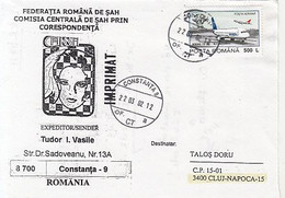 CORRESPONDENCE CHEES SPECIAL POSTCARD, PLANE STAMP, 2002, ROMANIA - Brieven En Documenten