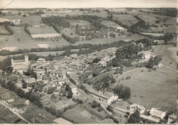 38 - ISÈRE - ROYBON - CPSM - Vue Panoramique Aérienne -flamme Armée Française -1954 - Photo N&B Combier - Roybon