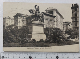 I120720 Cartolina - Genova - Monumento A Vittorio Emanuele - VG 1914 - Genova (Genoa)