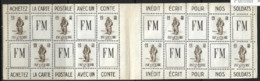 France FM N°10A(*) 10 Ex. De Carnet Sans Gomme Et Sans Couverture. - Otros & Sin Clasificación
