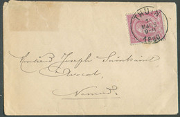 N°46 - 10c. Rouge Obl. Sc THUIN Sur Lettre Du 11 Mars 1886 Vers Namur - 19928 - 1884-1891 Leopold II
