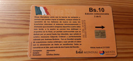 Phonecard Bolivia - Football, Italy - Bolivia
