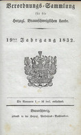 BRAUNSCHWEIG 1832 Verordnungs-Sammlung 1832 Mit U.a Der POSTVERORDNUNG Für Das Herzogtum Braunschweig.SEHR SELTEN - Braunschweig