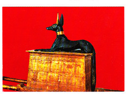 CP Egypte / Le Caire / Musée / Statue / Dieu Anubis Sur Un Coffre / 18 ème Dynastie - Museos