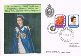 46161. Carta CHRISTCHURCH (New Zealand) 1979. Queen Elizabeth And ROSE, Rosas, Flowers - Covers & Documents