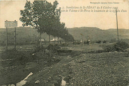 St Péray * Inondations Du 8 Octobre 1907 * La Route De Valence à St Péray , Le Lendemain à La Trombe D'eau - Saint Péray