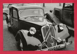 BELLE REPRODUCTION D'APRES UNE PHOTO ORIGINALE - CITROEN TRACTION AVANT CALANDRE ENFONCÉE - Automobile