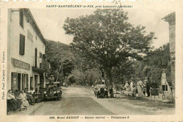 St Barthélemy Les Pins * Rue Et Hôtel Café BENOIT * Automobile Voiture Ancienne * Près Lamastre - Le Pouzin