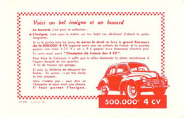 VIEUX PAPIERS BUVARD 21 X 13 CM RENAULT GRAND CONCOURS 500000 E 4 CV RENAULT - Automobile