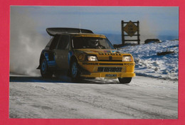 BELLE REPRODUCTION D'APRES UNE PHOTO ORIGINALE - PEUGEOT 205 TURBO 16 GRAND RAID PARIS DAKAR - MICHELIN SHELL - Automobile