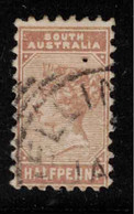 SOUTH AUSTRALIA 1883 1/2d Red-Brown P11.5-12.5 SG 187 U #BHA22 - Usati