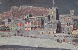 CPA - Monaco - Palais Du Prince - De Nuit - Illustration Oilette - Prinselijk Paleis