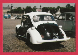 BELLE REPRODUCTION D'APRES UNE PHOTO ORIGINALE - RENAULT 4 CV PIE POLICE - CARROSSERIE CURRUS - Auto's