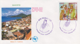 Enveloppe  FDC  1er  Jour    MAYOTTE    Cérémonie  De  KARIBU  MAORE     PAMANDZI     2010 - Other & Unclassified