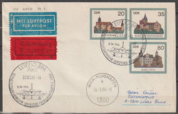 DDR Ganzsache 1985  Nr.U2 Luftpost Leipzig - Wien  Ankunftstempel ( D 3621 ) - Sobres - Usados