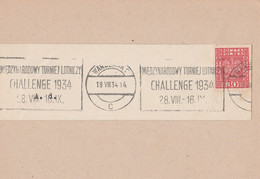 Polen Briefstück Warszawa 1934 MWST Challenge 1934 - Frankeermachines (EMA)