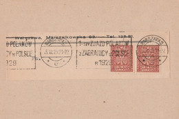 Polen Briefstück Warszawa 2  1929 MWST Werbestempel - Frankeermachines (EMA)