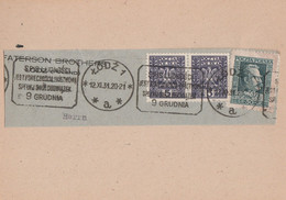 Polen Briefstück Lodz 1931 MWST Werbestempel - Frankeermachines (EMA)
