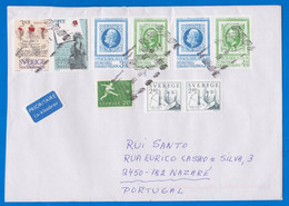 Cover Enveloppes Enveloppe Sweden To Portugal Timbres Stamps 2022 Sverige Suede Sweden - Lettres & Documents