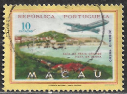 Macau Macao – 1960 Airmail 10 Patacas Used Stamp - Oblitérés
