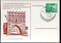 DDR PP16 D2/045 Privat-Postkarte KALENSCHES TOR NEUBRANDENBURG Sost. 1975  NGK 4,00 € - Cartes Postales Privées - Oblitérées