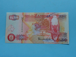 K50 Fifty KWACHA ( BH/039524894 ) Bank Of ZAMBIA - 2007 ( For Grade See SCANS ) UNC ! - Zambia