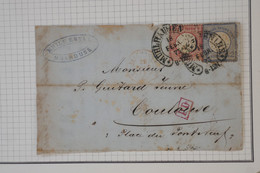 BB10 ELSASS ALSACE BELLE LETTRE DEVANT 1864  MULHOUSE A TOULOUSE+ +AFFRANC. INTERESSANT - Brieven En Documenten