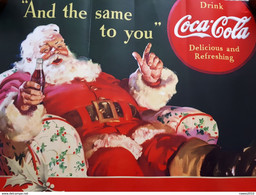 Coca Cola Plakat Werbung Weihnachten Weihnachtsmann - Manifesti Pubblicitari