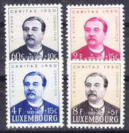 Luxembourg 1950 Mi#474-477 Mint Hinged - Ongebruikt