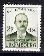 Luxembourg 1951 Mi#485 Mint Hinged - Neufs