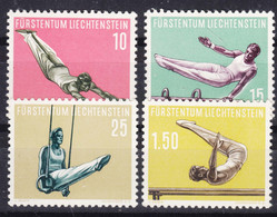 Liechtenstein Sport 1957 Gymnastics Mi#353-356 Mint Hinged - Nuevos