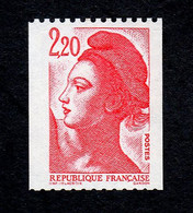LIBERTE DE GANDON. 2,20 - NUMERO ROUGE 555 - Coil Stamps