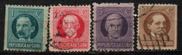 1917 - EFFIGIES DE MARLI, GOMEZ, CABALLERO, ESTRADA PALMA - Gebruikt