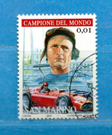 S.Marino ° 2005 - OMAGGIO Alla FERRARI. MichaeI Schumacher. € 0,01.  Unif. 2025. - Gebruikt