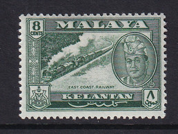 Malaya - Kelantan: 1961/63  Sultan Petra - Pictorial    SG100    8c   Myrtle-green  MH - Kelantan