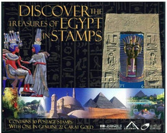 Egypt 2004 Complete Stamp Booklet - Discover The Treasures Of Egypt In Stamp - 30 Stamps Including One In 22 Carat Gold. - Neufs