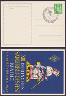 PP 1 D 2/01 B "Sängerbundesfest Mainz", 1951, Pass. Sst. - Cartes Postales Privées - Oblitérées