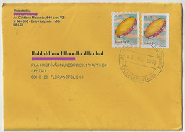 Brazil 2009 Cover Belo Horizonte Agency President Juscelino Kubitschek to Florianópolis Stamp RHM-824 Tambourine Music - Covers & Documents