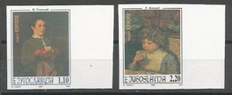 Yugoslavia ERROR Mi.2736/37 Complete Set IMPERFORATED MNH / ** 1995 Europa Hang-on Issues Children Painting - Non Dentelés, épreuves & Variétés