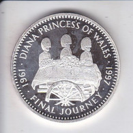 MONEDA DE PLATA DE LIBERIA DE 20 DOLLARS DEL AÑO 1997 DIANA PRINCESS OF WALES - Liberia