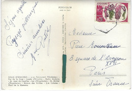 ANDORRE FRANCAIS - Timbre YT 166 Danse La Bardane Folk Dance Group Sur Carte RECORD D'ANDORRA - Storia Postale