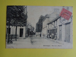 95 - Val D'Oise - Montmagny - Rue De La Mairie - Café - Attelage  - Animée   - Réf . Kmn. - Montmagny