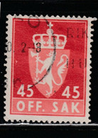 NORVÈGE 364 // YVERT 75A (SERVICE) // 1955-76 - Fiscales