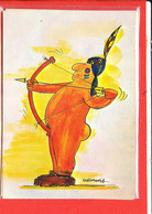 Tir A L ' Arc Cp Animée Illustrée Par LASSALVY AM 19  Format 15 Cm X 10.5 Cm - Archery